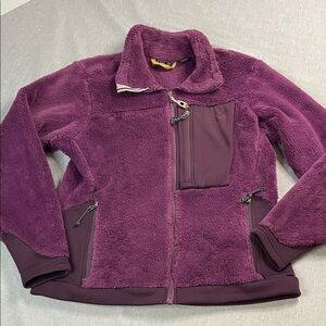 Mountain Hard Wear Purple Fuzzy Fleece Full Zip Jacket Women’s Medium Polartec